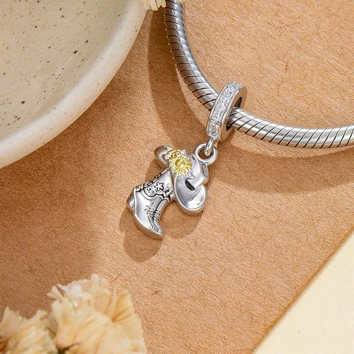 PROESS Sterling Silver/Red Panda/Cow/Highland Cow/Otter/Squirrel/Elephant/Axolotl/Cat/Fox/Bee/Butterfly/Hummingbird/Tiger/Lion/Mokeny/Koala/Dog Charm Animal Charms Bead for Jewelry Making