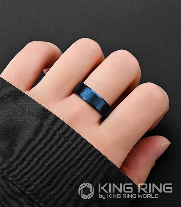 King Ring Tungsten 4/6/8/10mm Rings – Super Polished Matt Finish Tungsten Rings – Designed in USA