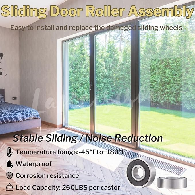 2Pcs Sliding Door Tandem Roller, Heavy-Duty 1-1/4 Inch Sliding Door Tandem - Image 6