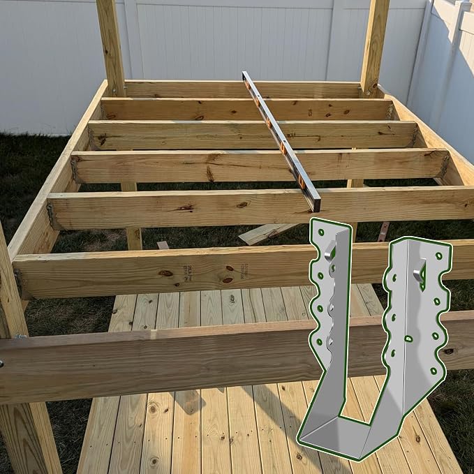 Calvana 2x6 Steel Joist Hangers, 20 Gauge Double Shear Face Mount Rafter - Image 6