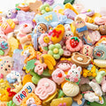 Slime Charms Cartoons Charms Cute Set - Mixed Lot Assorted Cartoons Kawaii Charms Resin Flatback Cute Sets for DIY Crafts Making,Decorations,Scrapbooking,Embellishments,Hair Clip 80pcs