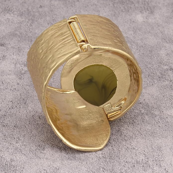 Gold Cuff Bracelet for Women Silver Beaded Bracelets Open Bangle Stackable Stretch Bead Bracelet Boho Jewelry Gifts for Wife Couple