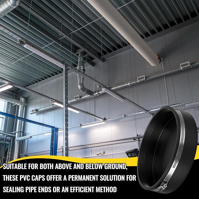3 Pack 6 Inch Flexible PVC Pipe Cap - Image 5
