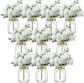 XunYee 10 Set Mason Jars for Centerpieces, Hydrangea | Mason Jar Flower Vases by XunYee