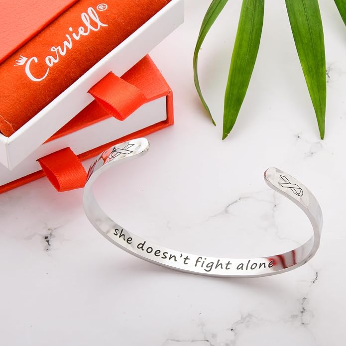 Carviell Engraved Cuff Bracelets for Women – Inspirational, Friendship, Love, Mom, Daughter, Sister, Christian, Graduation, Memorial & Wedding Gifts – 80+ Phrases – Stainless Steel, Gift-Ready