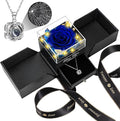 Preserved Blue Real Rose -Eternal Flowers Rose Birthday Gifts for Her Mom Wife Girlfriend Grandma on Valentines Mothers Day Christmas Anniversary Romantic-Blue