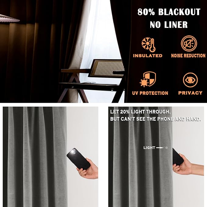 Kayne Studio Pewter Gray Velvet Pinch Pleated Back Tab Curtains 84Inch Long | - Image 4