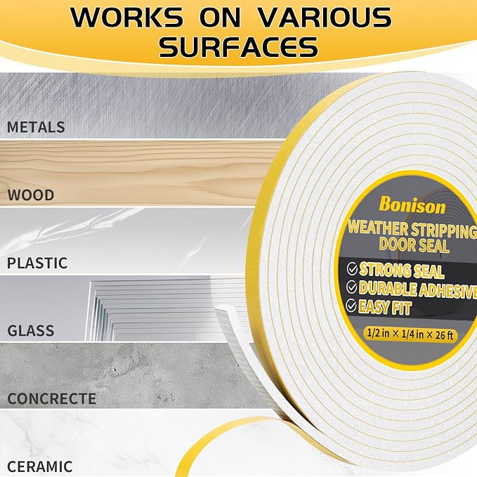26Ft White Weather Stripping Door Seal - Image 9