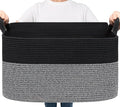 Goodpick Large Woven Rope Blanket Basket, Living Room & Bedroom Organization by Goodpick