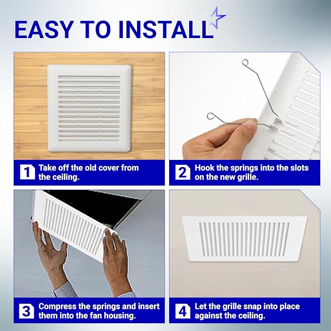 BlueStars 2 Packs C350GN S97017068 Bathroom Ceiling Fan Grille - Image 7