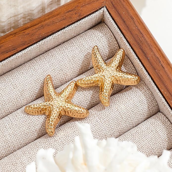 Seashell Starfish Earrings Beach Jewelry for Women Pearl Drop Shell Earrings Ocean Beachy Fashion Accessories Womens Summer Outfits 2026 Tropical Vacation Outfits Beach Vacation Clothes Dresses
