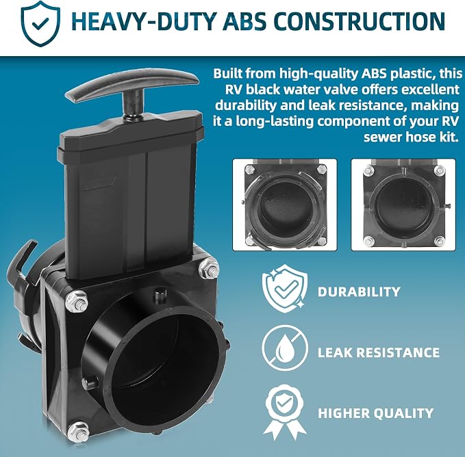 TonGass 3-Inch RV Waste Valve Body - Image 4