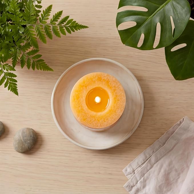 Aroma Naturals Lavender & Tangerine Essential Oil Scented Pillar Candle - Image 9