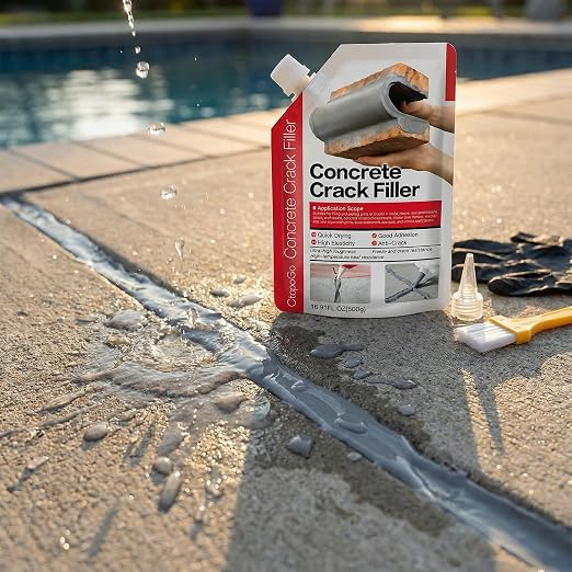 Concrete Crack Filler 6-Pack 6.6LB Grey | Self-Leveling, High Elasticity Cement - Image 3