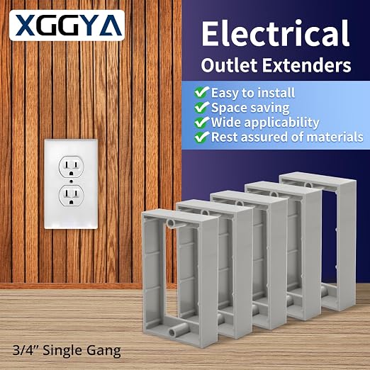 3/4Inch Single Gang Receptacle Outlet Box Extenders - Image 2