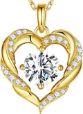 MOOSEA Valentines Day Gifts for Women Wife, 1-3 Carat D Color VVS1 Clarity Moissanite Heart Pendant Necklaces Anniversary Birthday Gifts for Wife Mom Daughter 925 Sterling Silver Necklace