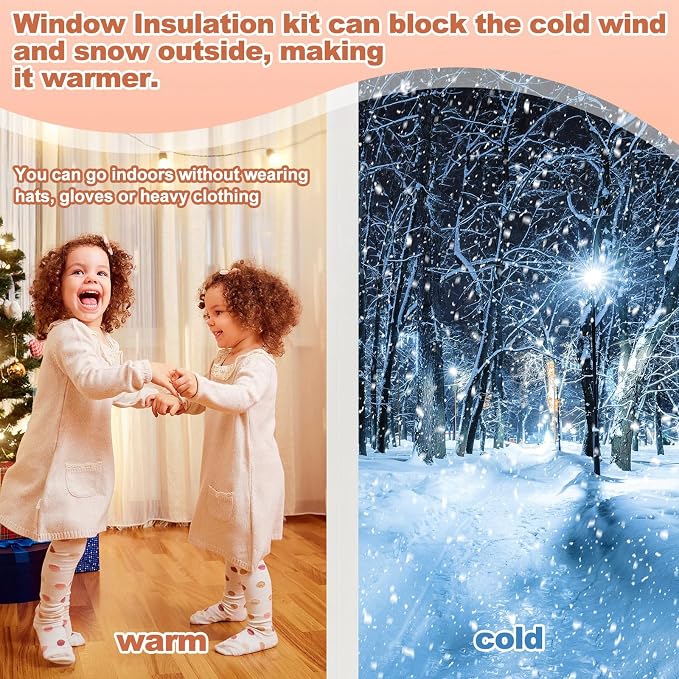 Beveer Window Insulation Kit 63 Inch x 10 ft, Cuttable Film, Waterproof | - Image 7