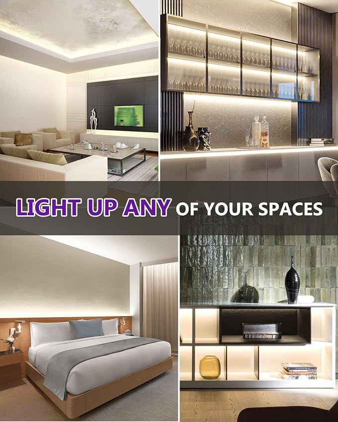 HitLights COB LED Strip Lights Neutral White 4000K, 16.4ft 24V, UL Listed | - Image 6