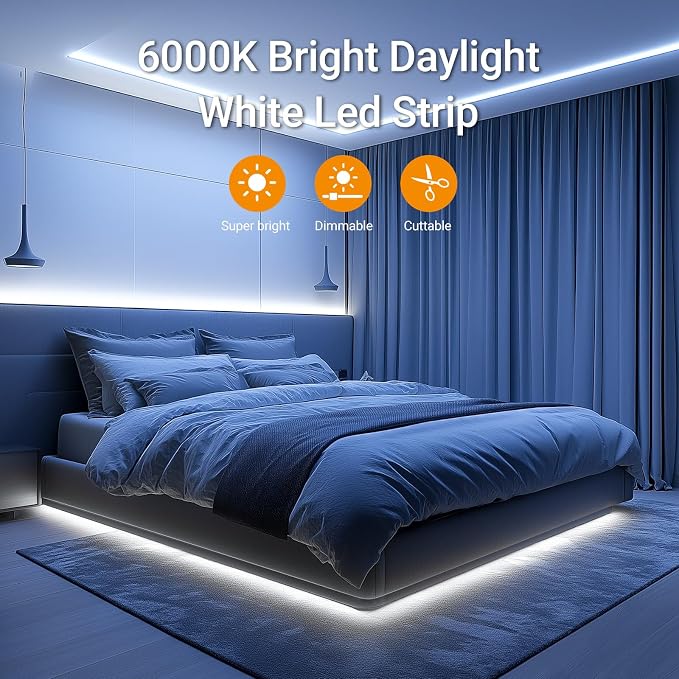 CT CAPETRONIX White LED Strip Light, 49.2 Feet 24 Volt LED Light Strip White - Image 7