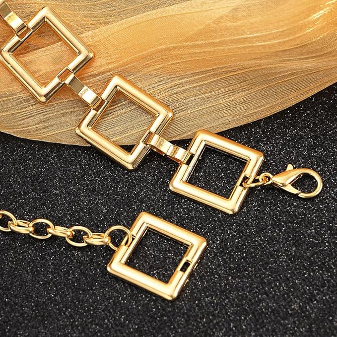 Women's Chain Belt Metal Waist Belt Chunky Belly Link Belt