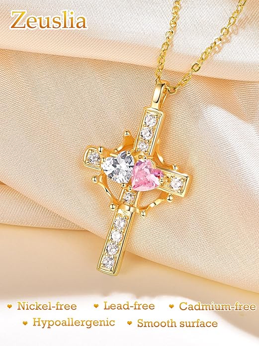 Valentine's Day Gifts for Wife 925 Sterling Silver Double Birthstone Pendant Necklaces I Love You for Always and Forever Necklace Anniversary Birthday Gifts for Wife Girlfriend Mom Her