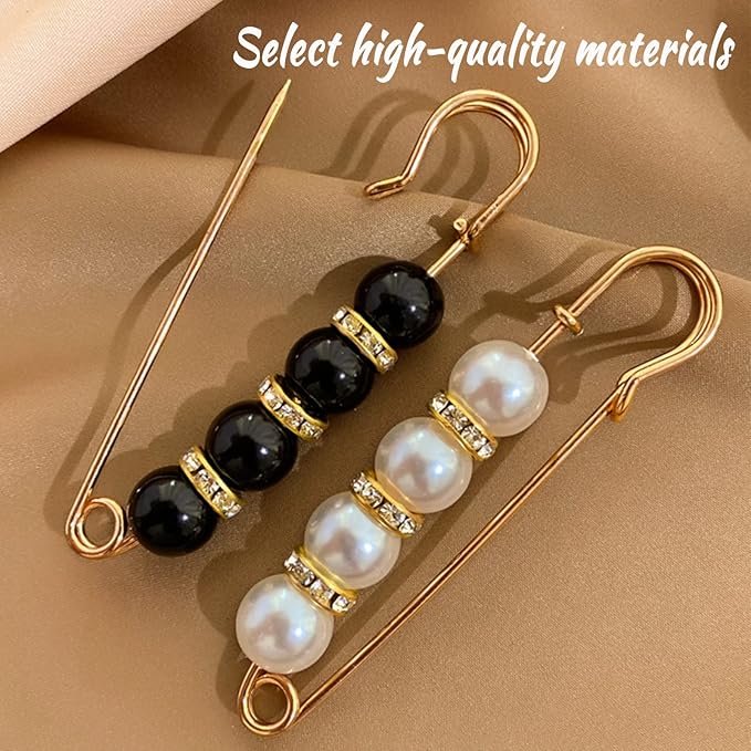 Fashion Pearl Brooch, Sweater Shawl Pearl Pin, Elegant and Fashionable, Enhance your Temperament, Suitable for a Variety of Occasions to Wear (White)
