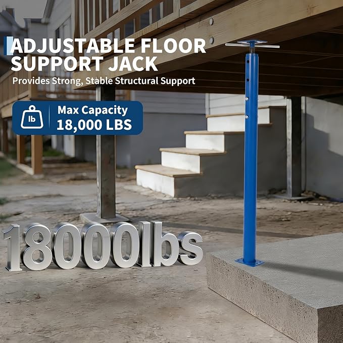 Adjustable Jack Post 56"-100", 18000LBS House Jacks | Heavy duty steel support - Image 6