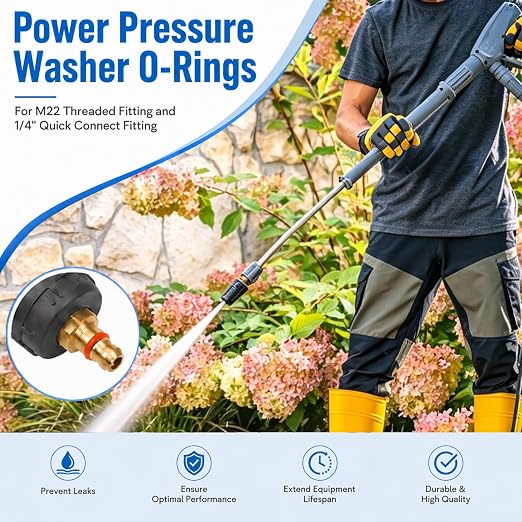 ZDBB 150 Pcs 14 Size Power Pressure Washer O Ring & Hose Faucet Washers Kit | - Image 7