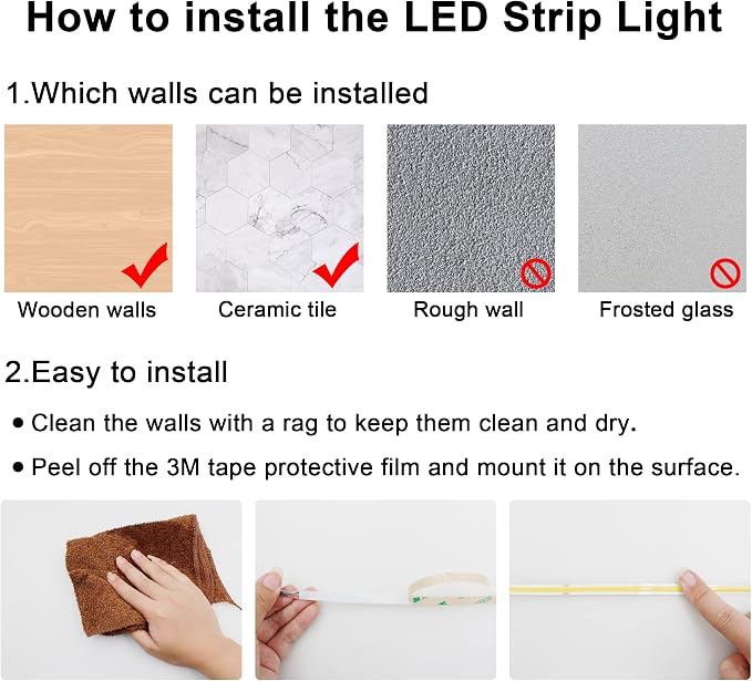 AXMOTUT COB LED Strip Light Warm White, High Bright LED Strips - Image 5