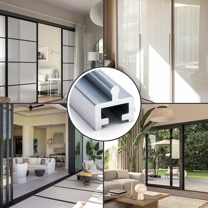 48 Inch Aluminum Sliding Screen Door Track – Heavy-Duty Steel Bottom Track - Image 4
