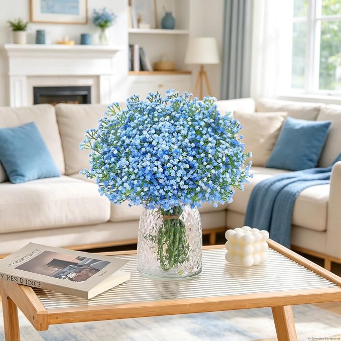 21Pcs Babys Breath Artificial Flowers, Baby Breath Flowers Artificial Bulk | - Image 5