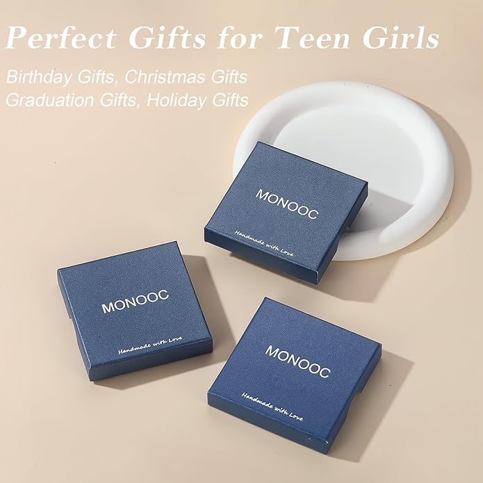 MONOOC Valentines Gifts for Kids Her Girls - Horse Necklace Gifts for Girls Horse Jewelry Necklaces Heart Initial Necklace Valentines Gift for Kids Her Teen Girl Women