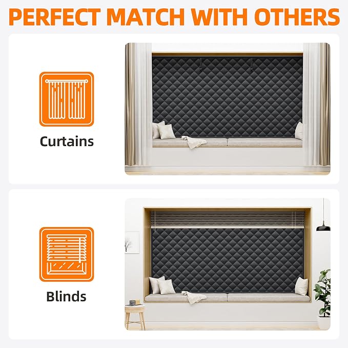 Window Insulation Kit for Winter 38"x74" Cold Weather Thermal Curtain - Image 7