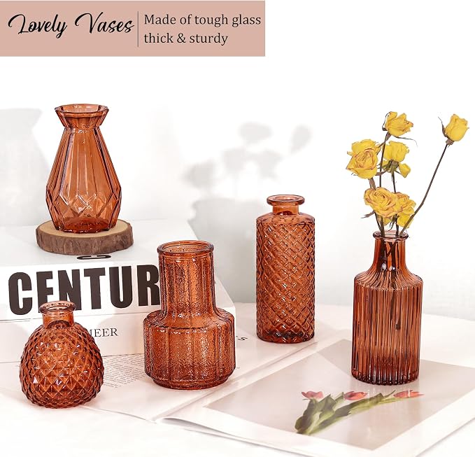 36Pcs Bud Vases Set Small Vintage Glass Bottles Bud Vases in Bulk Multiple - Image 6