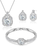 Celestial Whispers Crystal Jewelry Sets For Women Bracelet Necklace and Earrings Sets Idea Gift for Wife Girlfriend or Mothers