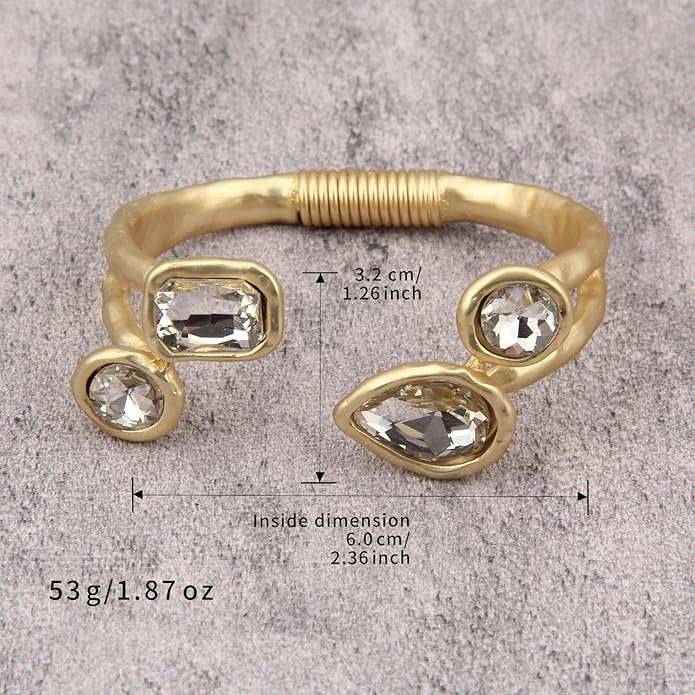 Gold Cuff Bracelet for Women Silver Beaded Bracelets Open Bangle Stackable Stretch Bead Bracelet Boho Jewelry Gifts for Wife Couple
