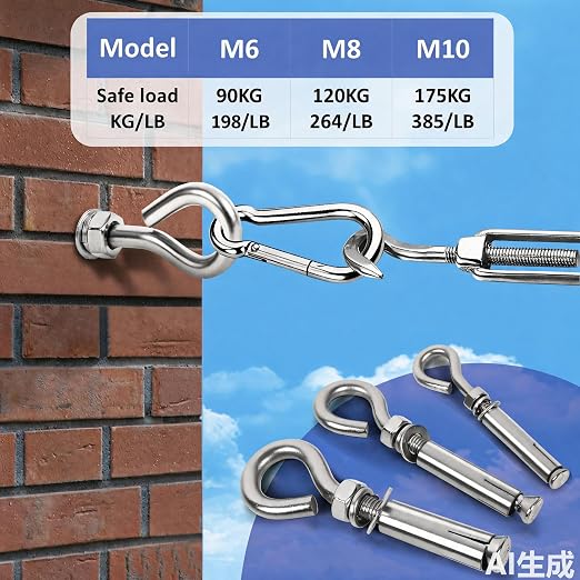 32 Pack 5/16" X 4-3/16" Expansion Eye Bolt, Concrete Eyebolt Anchors, Heavy - Image 3