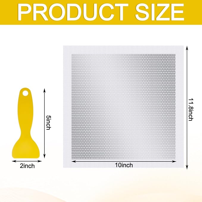 Yaocom 4 Pcs 10 x10 Inch Drywall Repair Kit Self Adhesive Mesh Drywall Repair - Image 2