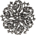 Wedding Party Sprial Flower Crystal Rhinestone Brooch Pin for Women Jewelry