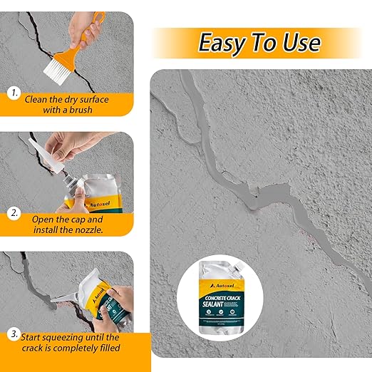 Concrete Crack Filler, High Elasticity Cement Crack Repair Sealant, - Image 5