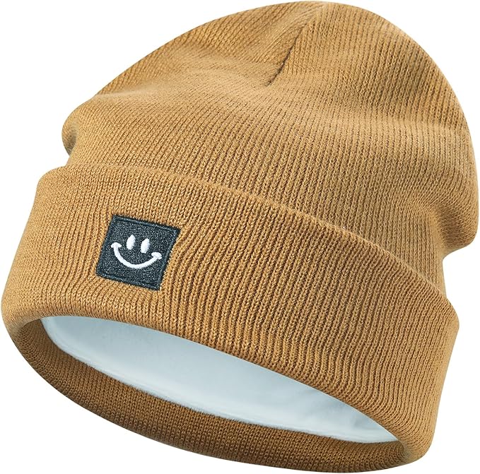 MaxNova 2 Pack Baby Beanie Fleece Lined Knit Toddler Hat for Girls Boys 0-8 Years