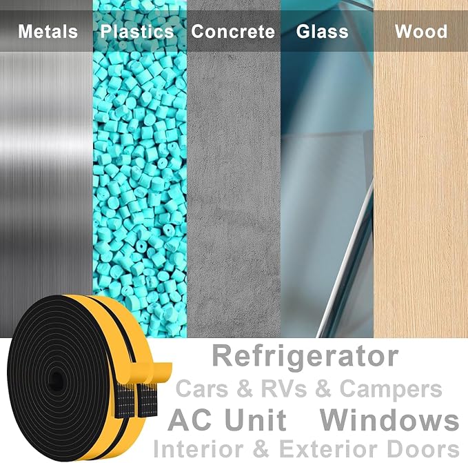Heavy Duty Foam Sealing Tape for Garage Door & AC, Easy Install | Blocks drafts - Image 8