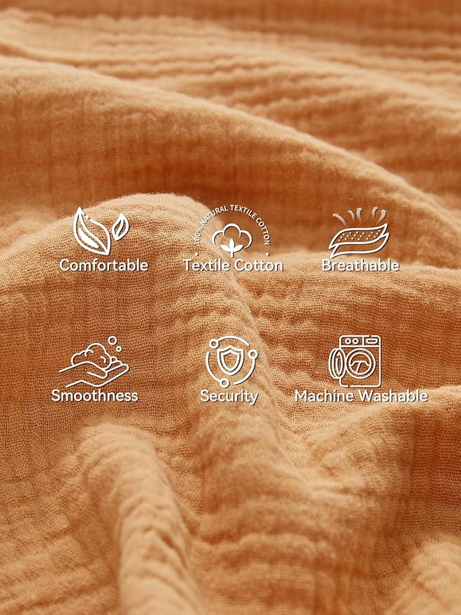 TILLYOU Muslin Toddler Pillowcase 2 Pack, 13x18 Soft Travel Cotton Pillow Case Kids for Boys and Girls, Yellow Flower