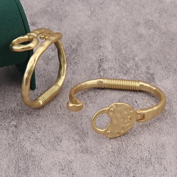Gold Cuff Bracelet for Women Silver Beaded Bracelets Open Bangle Stackable Stretch Bead Bracelet Boho Jewelry Gifts for Wife Couple