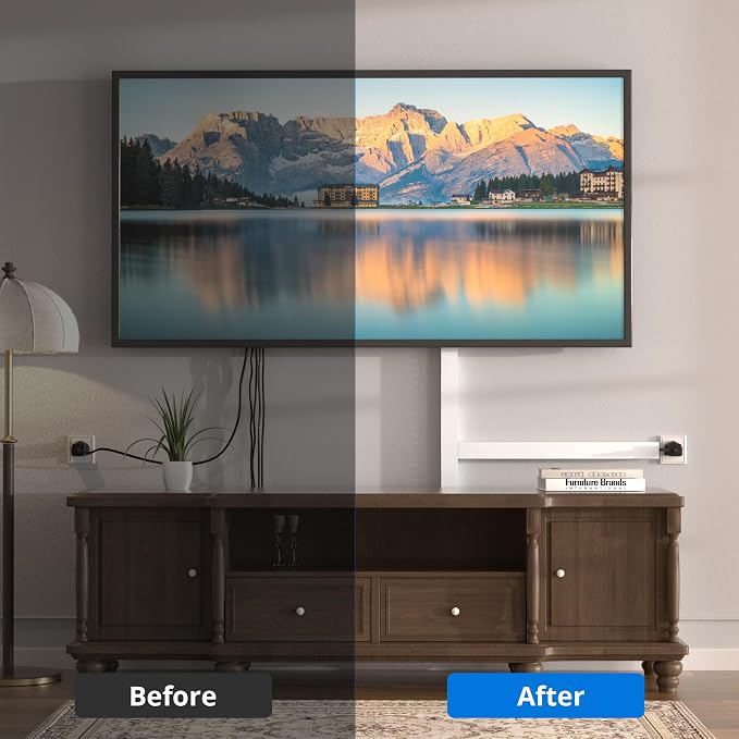 1.2" H x 1.6" W Cable Management Raceway, 132in Under Desk Channel, 16.5in Each - Image 4