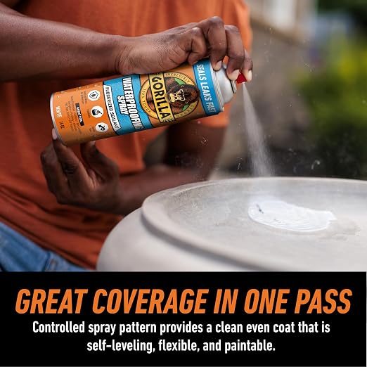 Gorilla Waterproofing Spray White, Flexible Rubberized Sealant Coating - Image 4