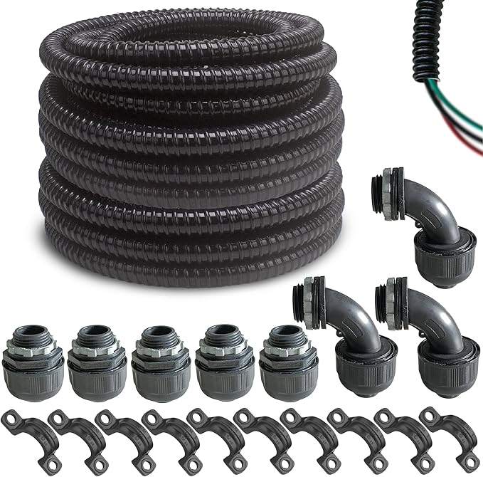 Yariwiz Black Special Extra Flexible Electrical Conduit Liquid Tight PVC by Yariwiz