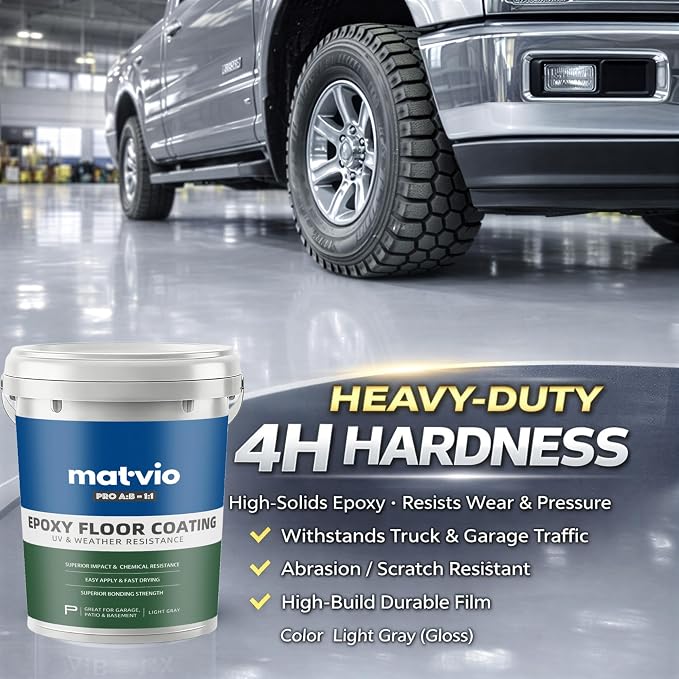 Two-Part Epoxy Floor Paint | 1.06 Gal | 4:1 Mix Ratio | Low VOC, Floor Coating - Image 2