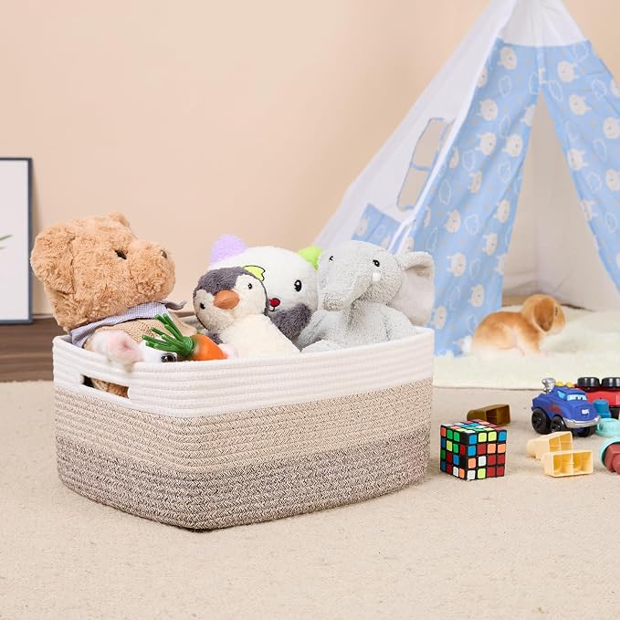 MiniArk Large Storage Baskets for Shelves, Baby Nursery, Toy Baskets Box - Image 5