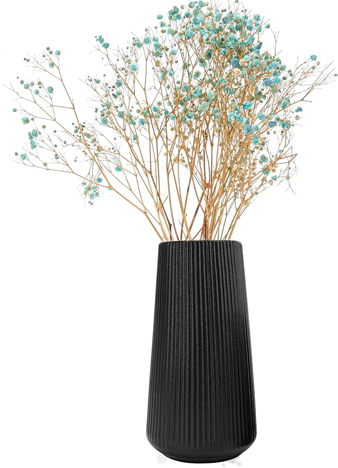Black Ceramic Vase, GUKJOB Cute Flower Vase - Image 4